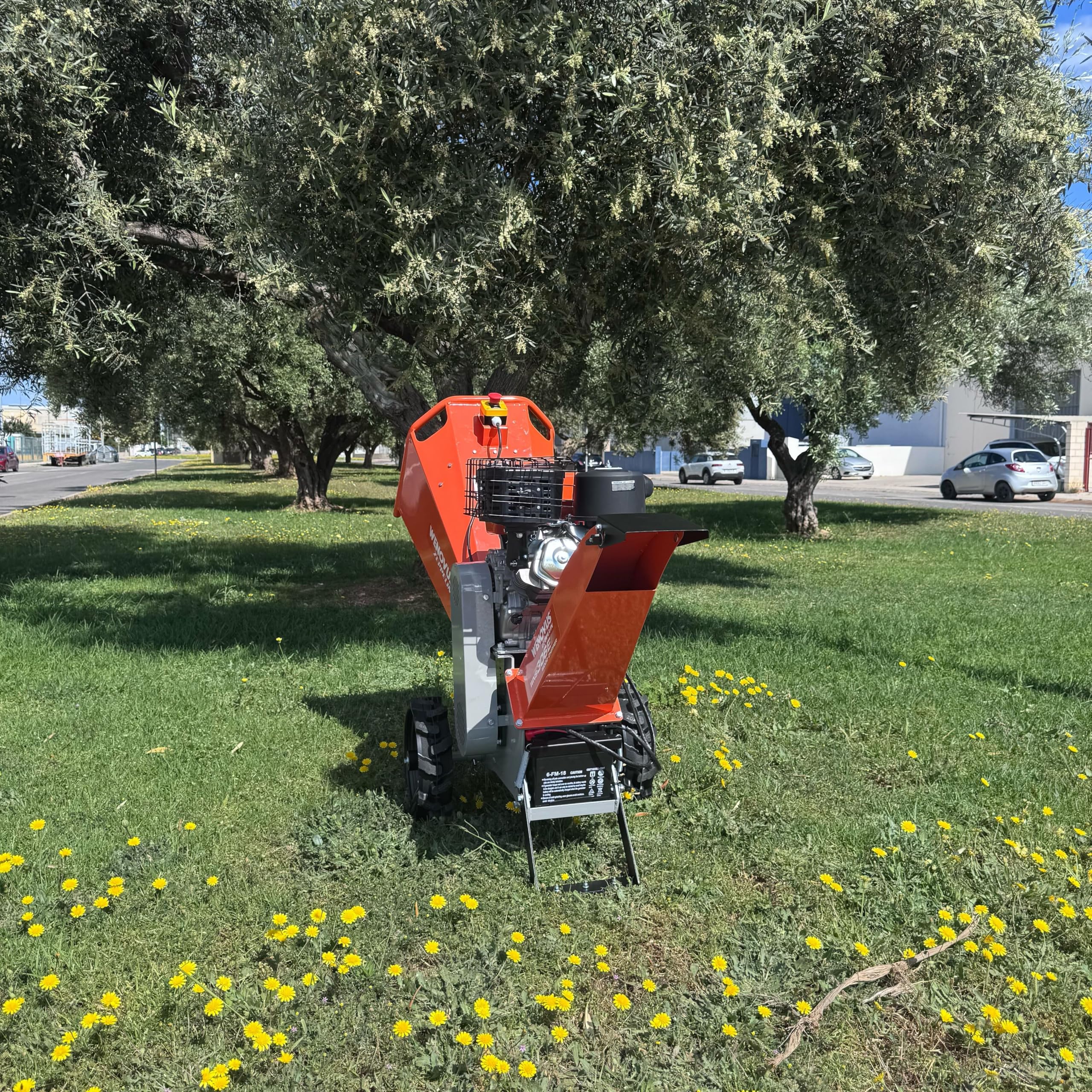 Trituradora de Ramas Zeppelin Wenovus WNS306E, Motor 459cc, 15 HP, Corte 100mm, Arranque Eléctrico