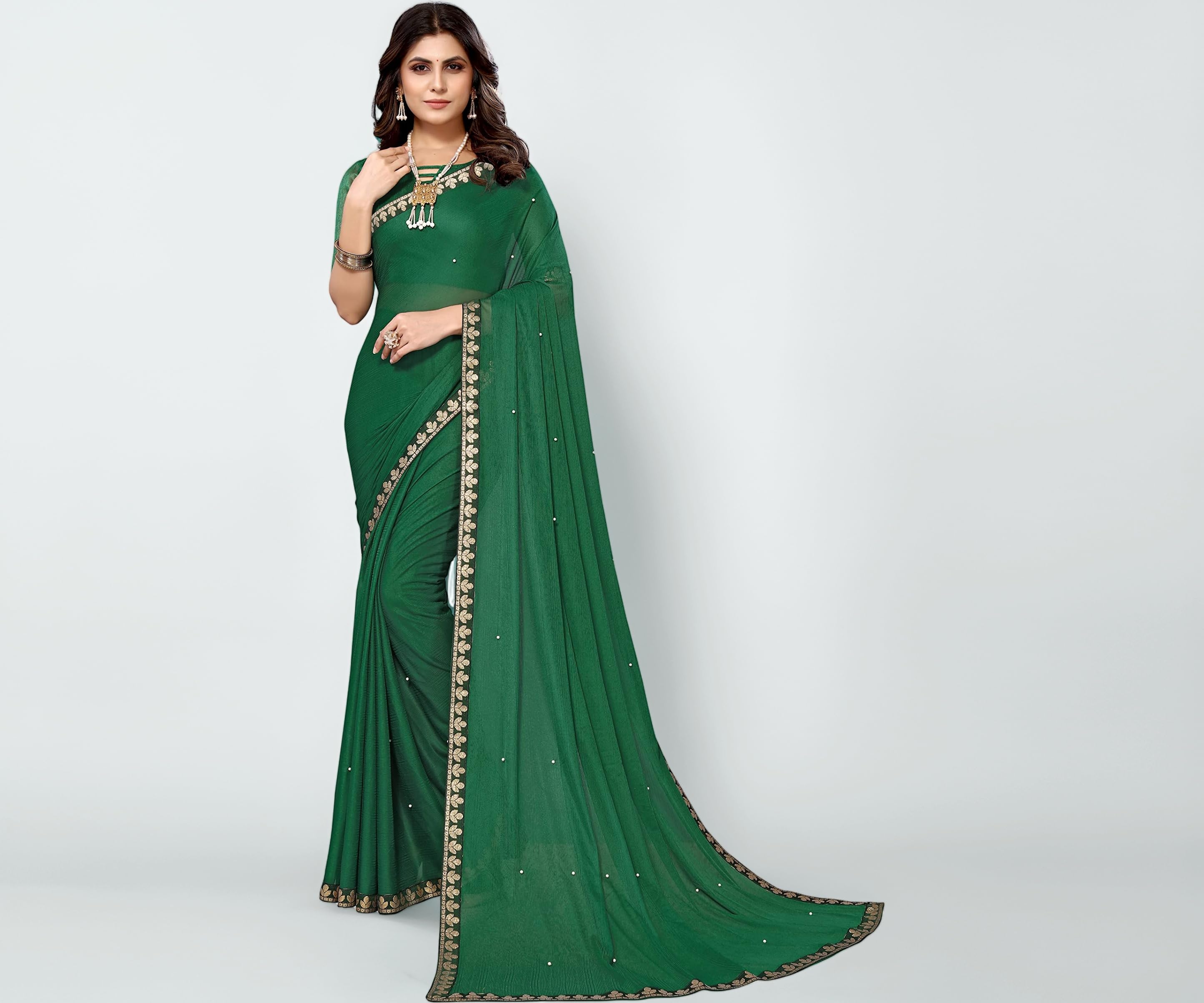 Yashika Womens Lycra Blend Saree