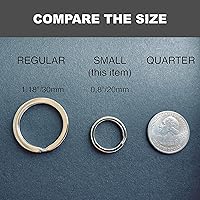 Vista 3 de Silipac Llaveros pequeños de 0.8 pulgadas (0.787 in) – Llavero resistente a granel para manualidades – Llavero dividido collar para mascotas, llaves