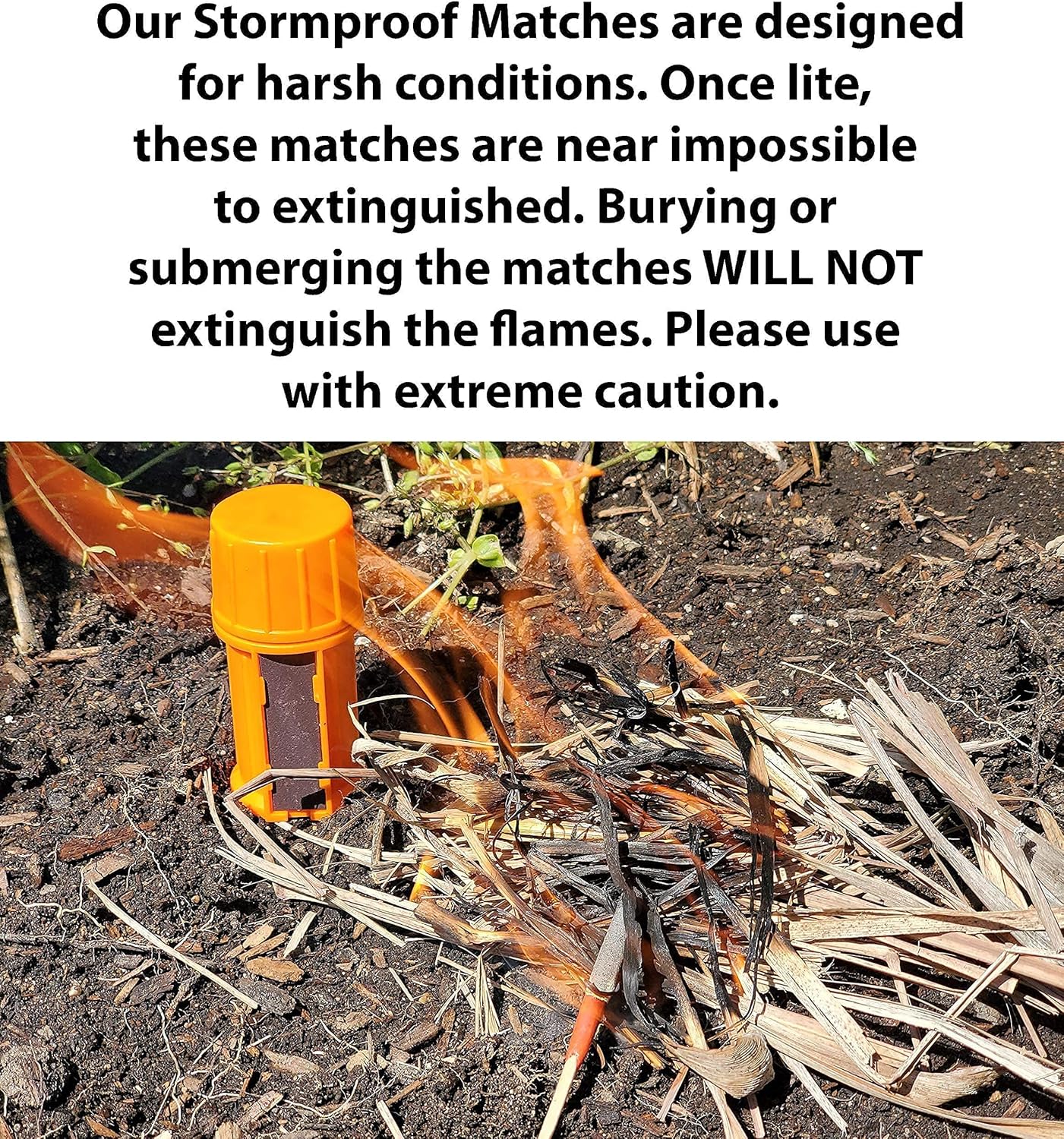 Stormproof Waterproof Matches, Weatherproof Submersible Match for Camping Hiking, a Must for Survival Kit- Windproof Match with Watertight Case -Emergency Fire Starter