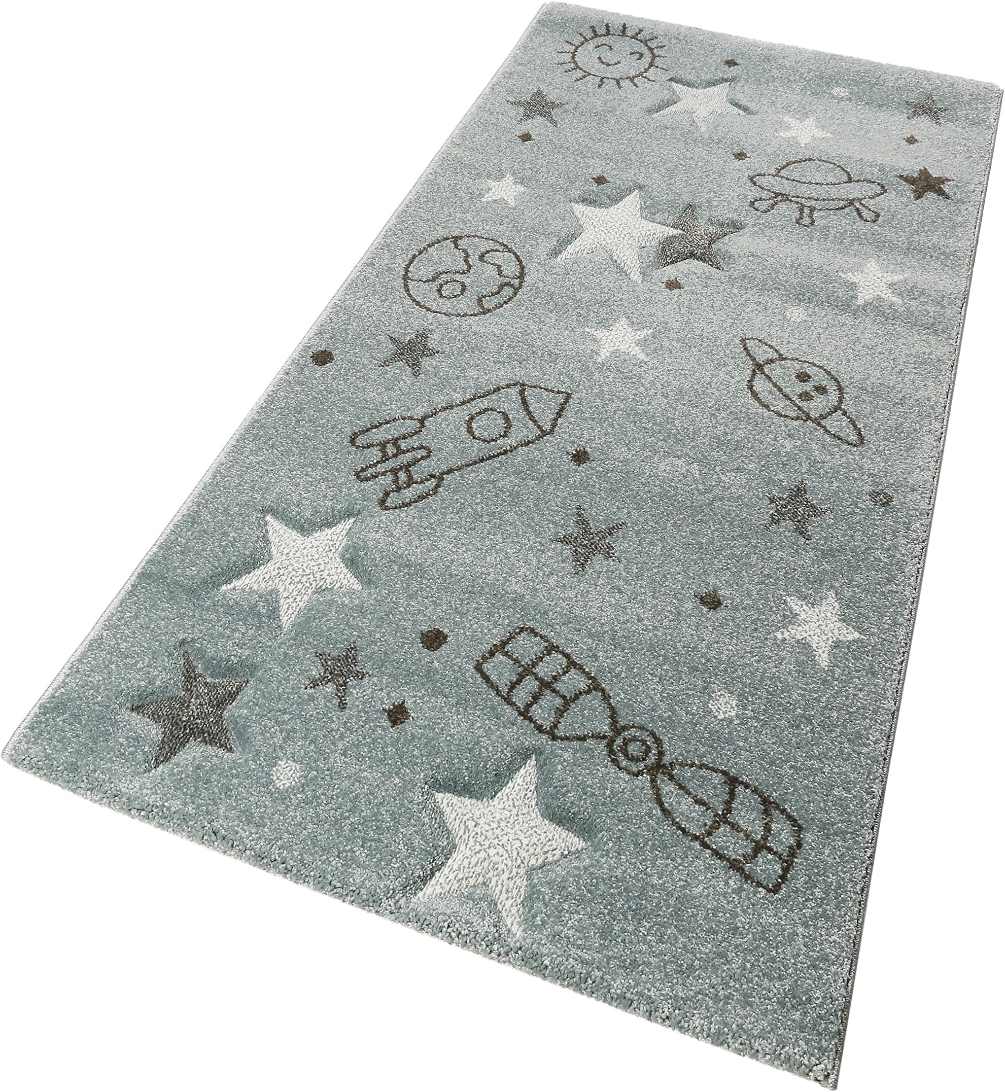 Wecon Home ESPRIT I Children's Rug I Yoda I ESP 21980 031 I, grey/blue, 80 x 150 cm