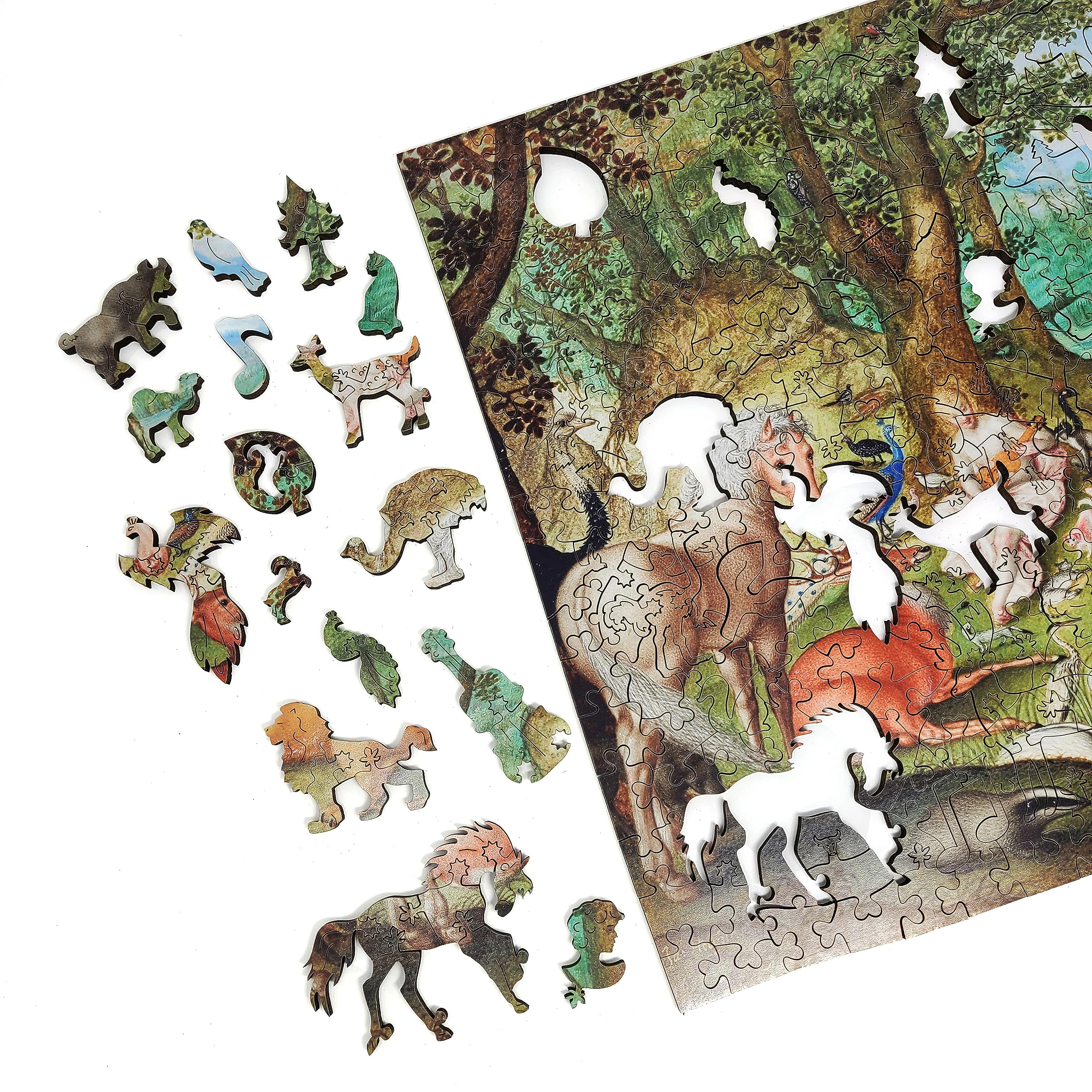 FoxSmartBox - Puzzle in legno per adulti, forma unica, 390 pezzi, motivo: Orfeo, 390 pezzi
