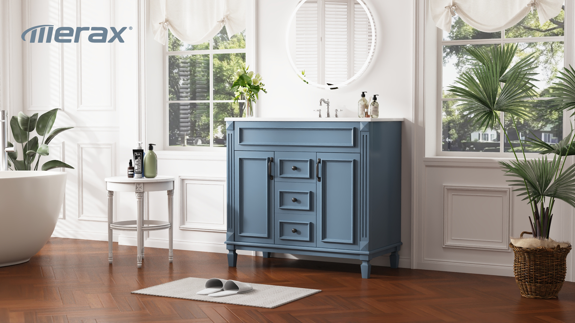 Amazon.com: Merax 36” Bathroom Vanity with Sink, Freestanding