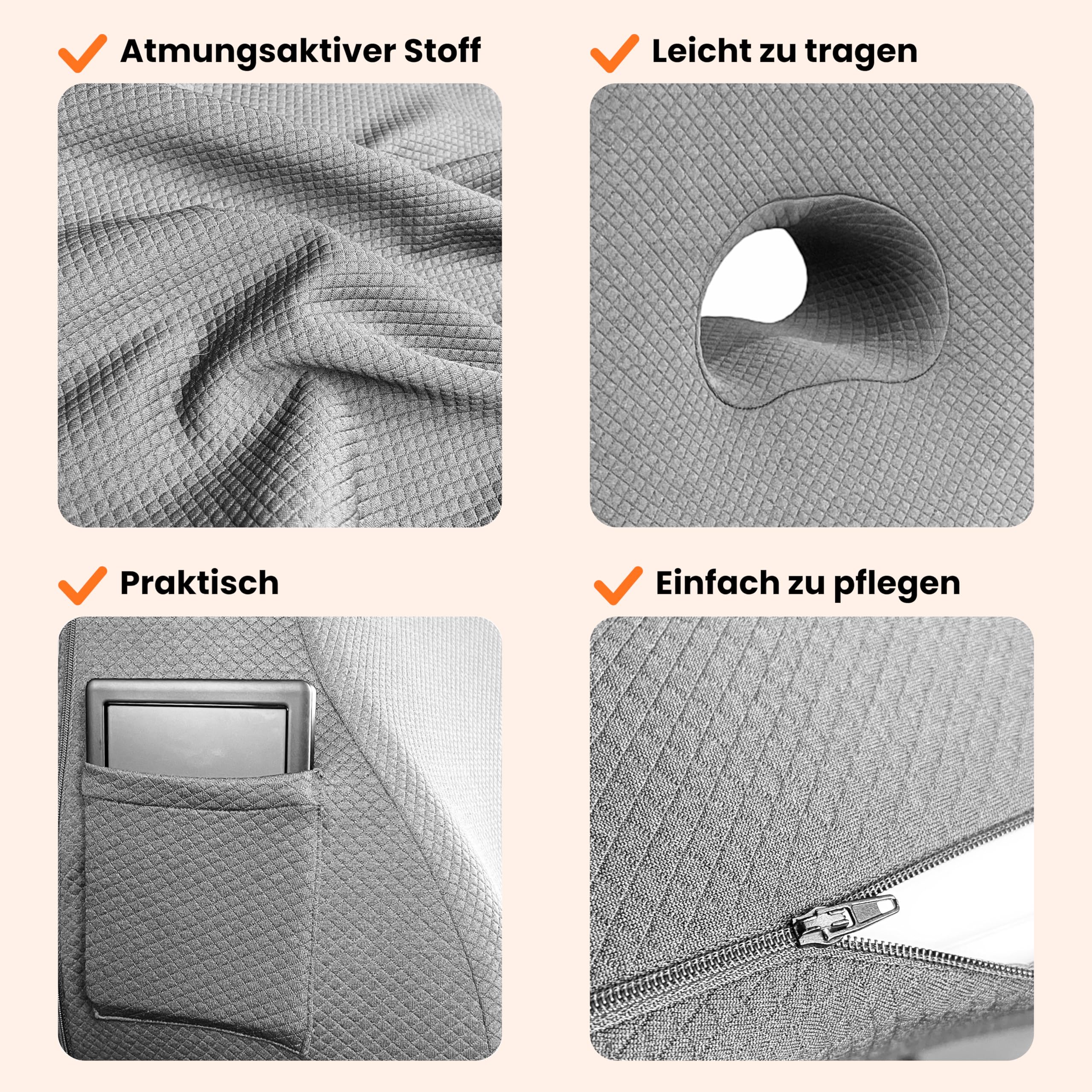 Lesekissen für Bett und Sofa – Rückenkissen Memory-Schaum – Ergonomisches Dreiecksdesign – Natürliche Position – keilkissen Bett - Rücken und Lendenwirbelstütze