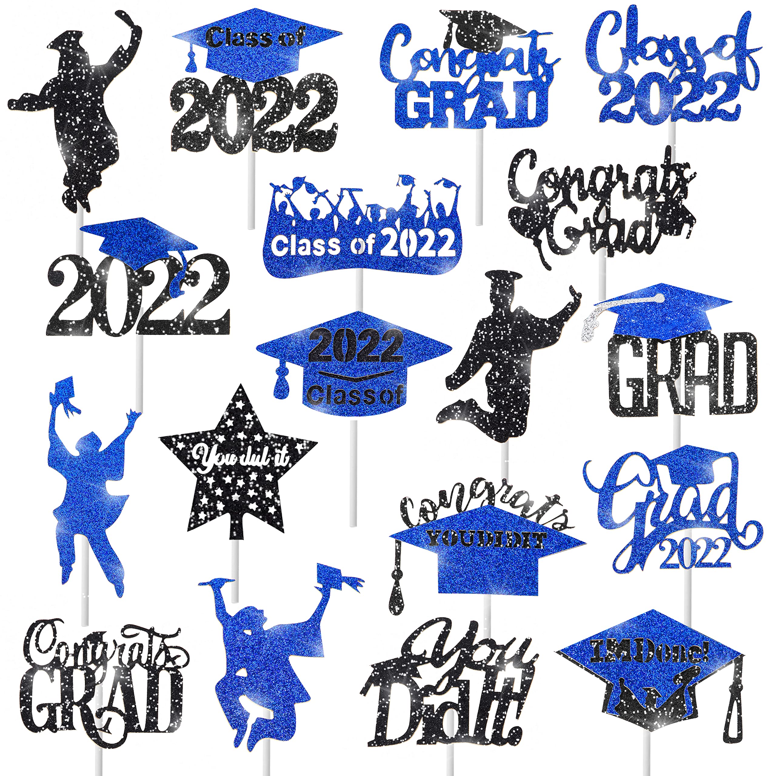 Photo 1 of 9 Party/Cake Decor Bundle- Hawaiian Happy Birthday Cake Topper Gold Glitter, Luau Beach Birthday Cake Topper for Tropical Hawaiian Luau Theme Birthday Party Supplies