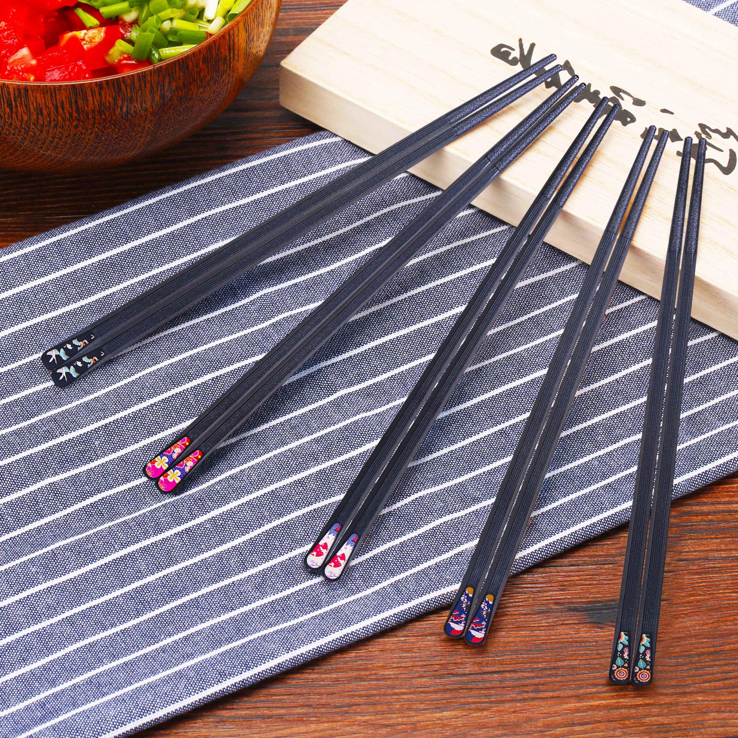 Amazon.com: VIWIK 5 Pairs Reusable Chopsticks Premium Fiberglass