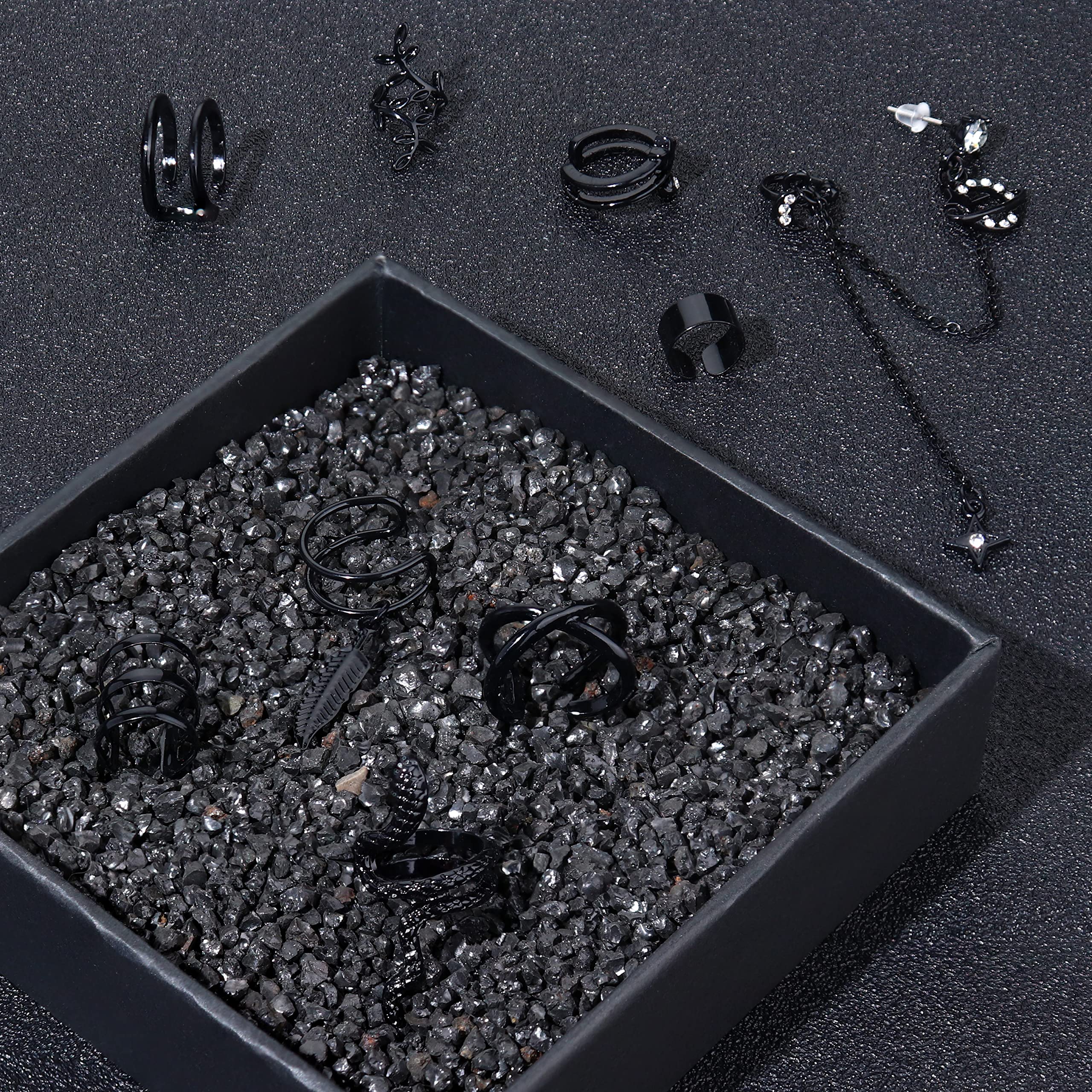 Jstyle Ear Cuff Earrings for Women Cuff Chain Earring Clip On Helix Cartilage Wrap Cuff Earring Non Pierced Adjustable