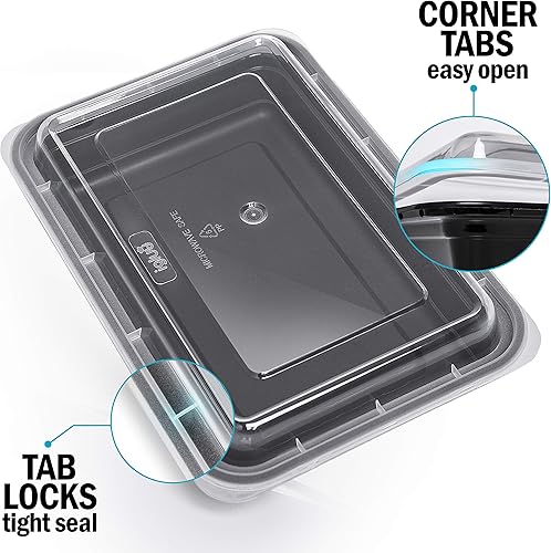 Miniatura 3 de Igluu Meal Prep Recipientes paquete de 10 1 compartimento con tapas herméticas caja Bento de plástico para almacenamiento de alimentos sin BPA