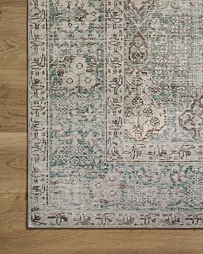 Miniatura 9 de Colección Chris Loves Julia x Loloi Jules - Alfombra de área JUL-08 EmeraldAntique Ivory, 5 pies 0 pulgadas x 7 pies 6 pulgadas