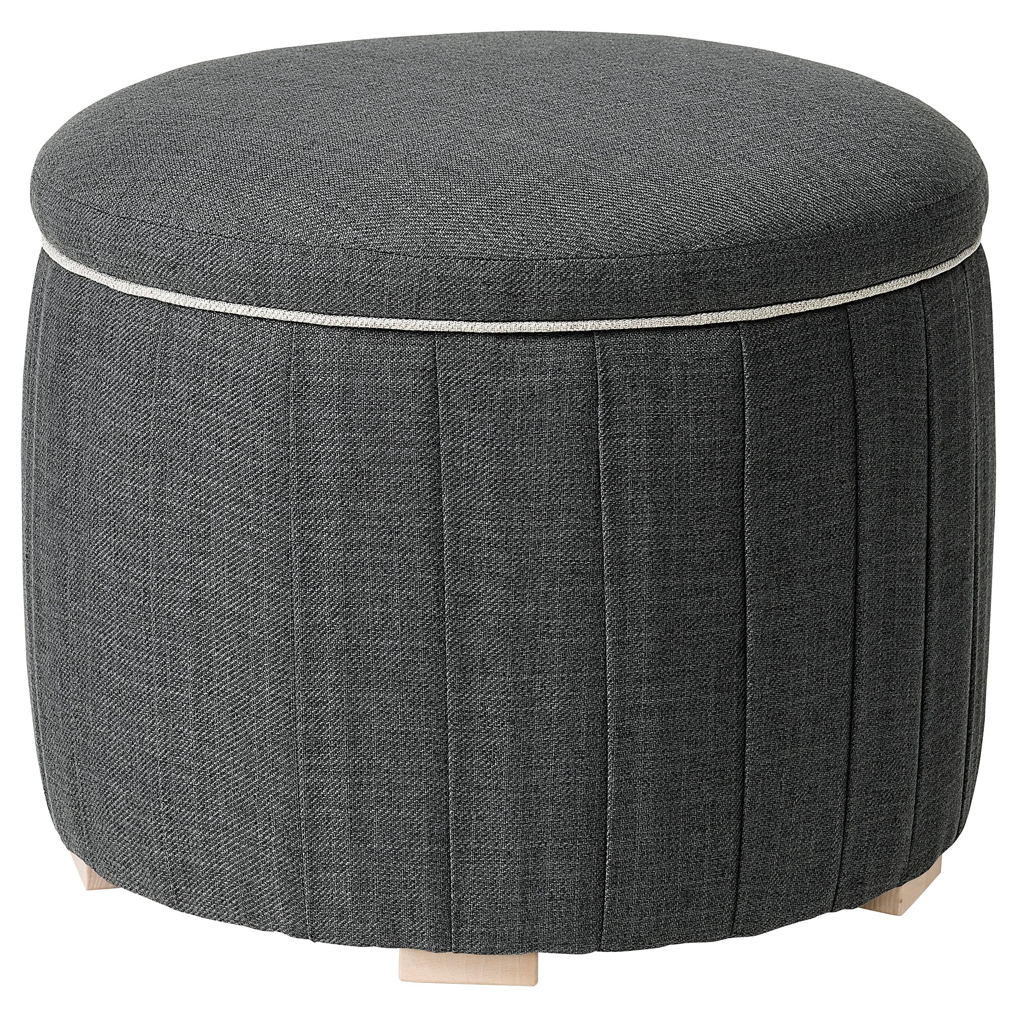 ProTuning ÅTERLÖGA Pouf, con contenitore/Kilanda grigio scuro