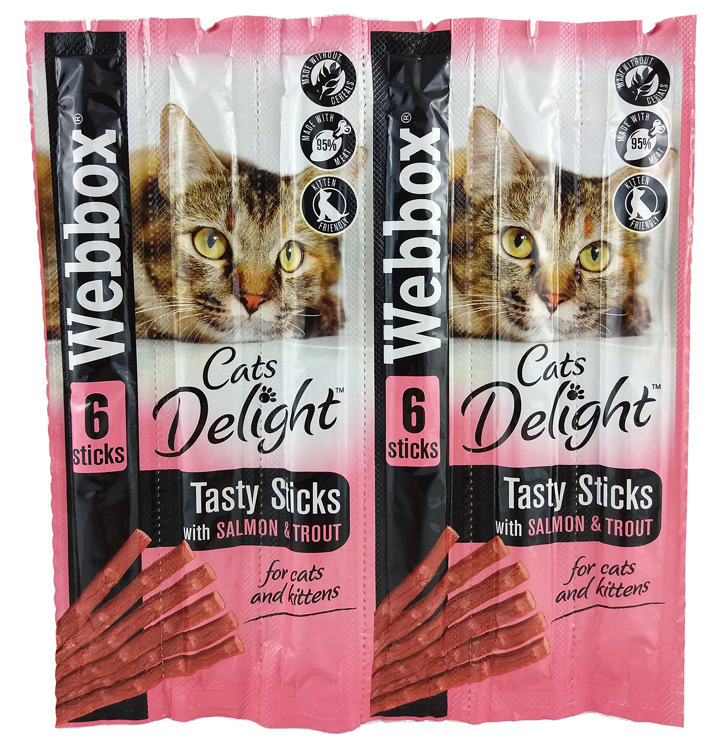 Webbox Cats Delight Tasty Sticks with Salmon & Trout - 6 Sticks (6 Packs) โ image 1