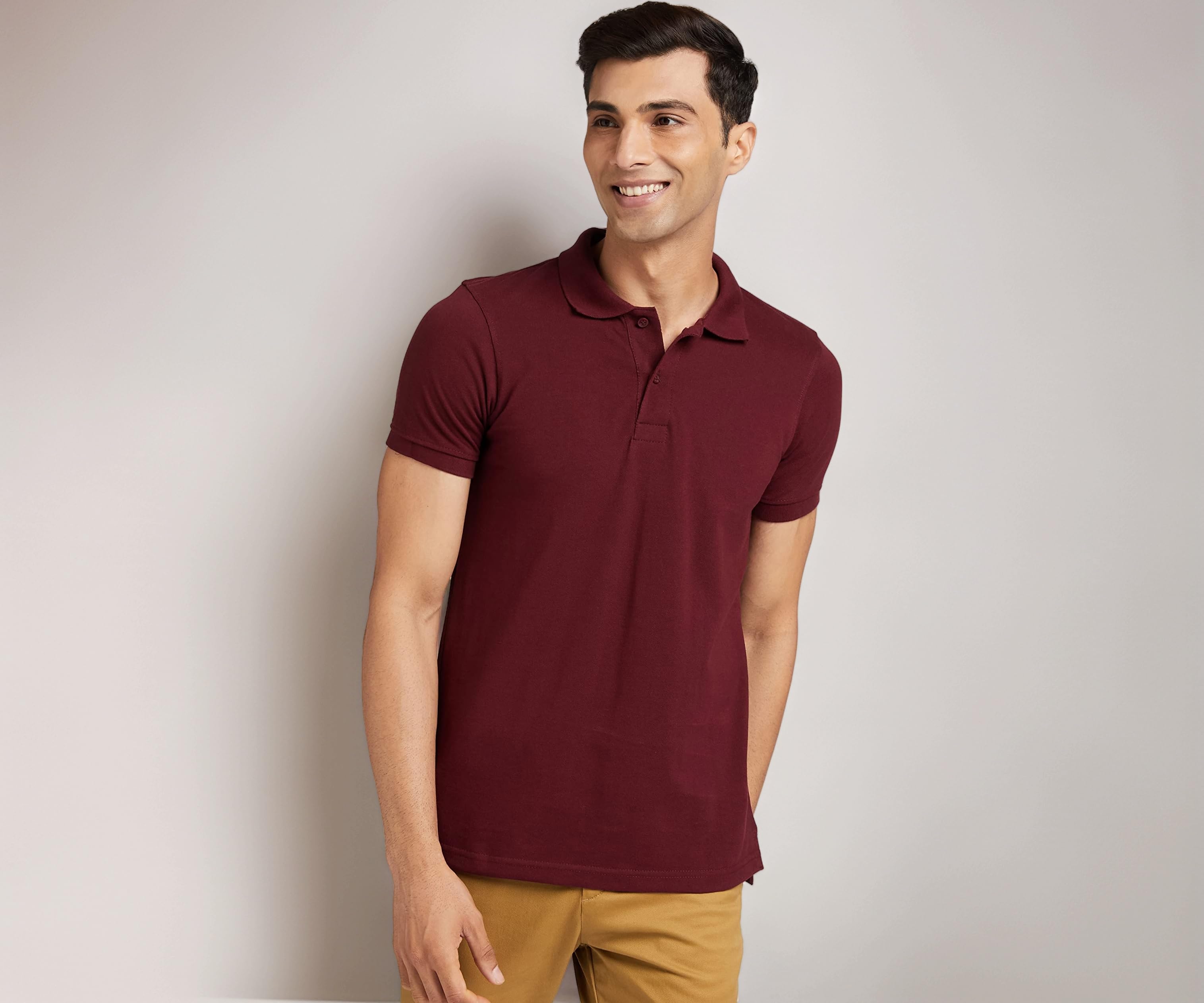 Men's Cotton Rich Solid Polo Tshirt | Collar Tshirts | Half Sleeves | Plain-Regular Fit (Available in Plus Sizes and Combo Pack of 2)