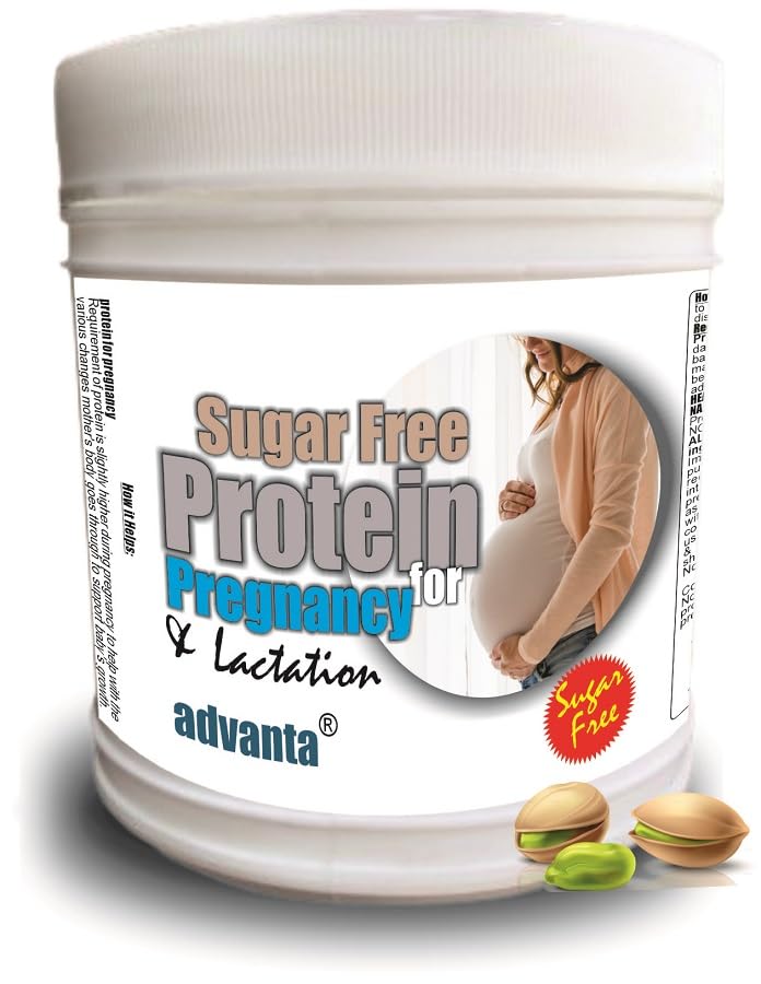 Advanta Sugar Free Whey Protein Powder for Pregnant Women as Snack for Pregnancy & Breastfeeding Mothers - 500g Elaichi Pista