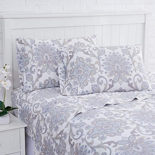 Miniatura 2 de Southshore Fine Living, Inc. Serenity - Juego de sábanas de satén de algodón preencogido de 300 hilos, 22 pulgadas, bolsillo extra profundo, de una
