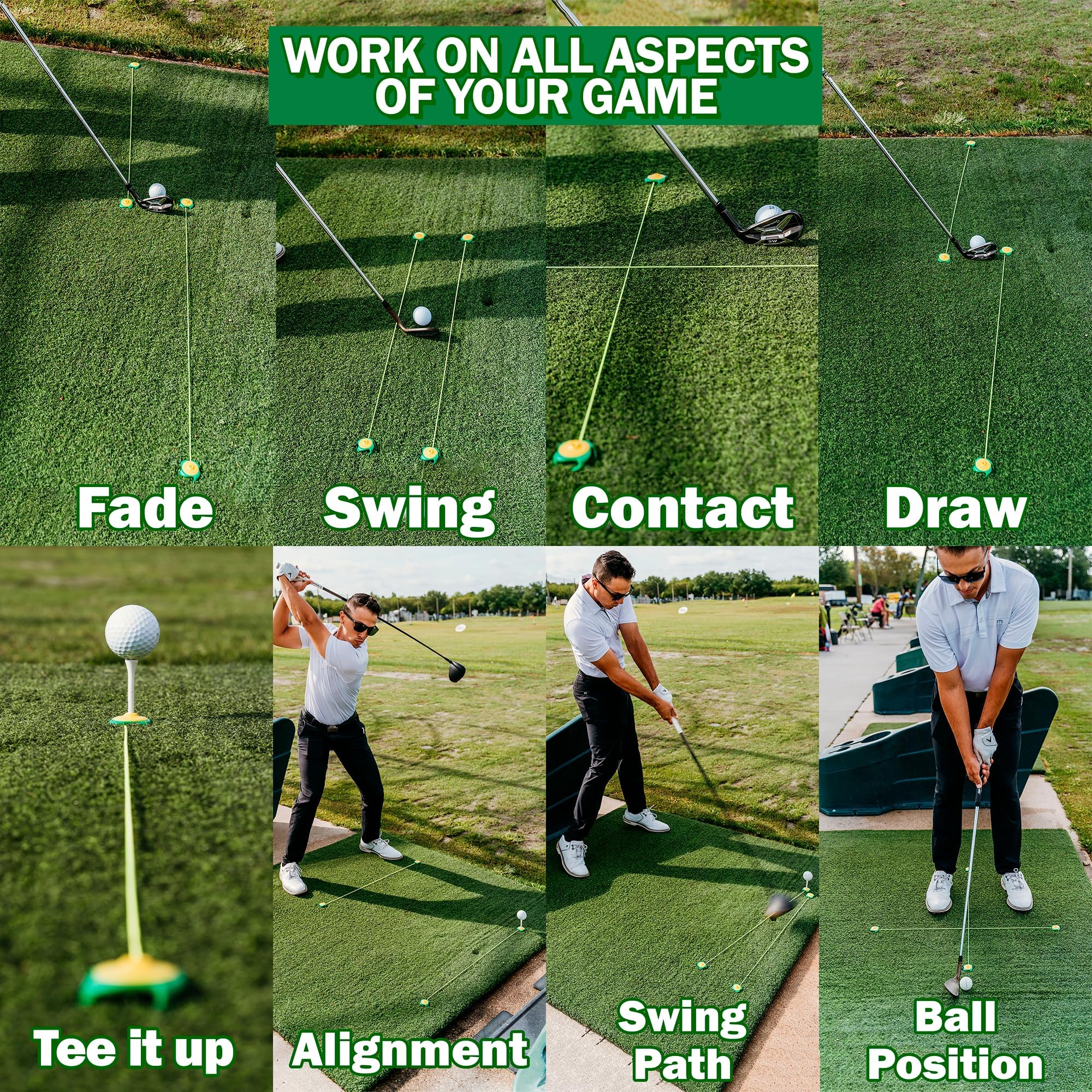 Tee Claw Soporte para camiseta de golf, ideal para golf, béisbol y sóftbol para poner ayuda al entrenamiento, colocación de pies, para entrenamiento en interiores y exteriores, fabricado en Estados