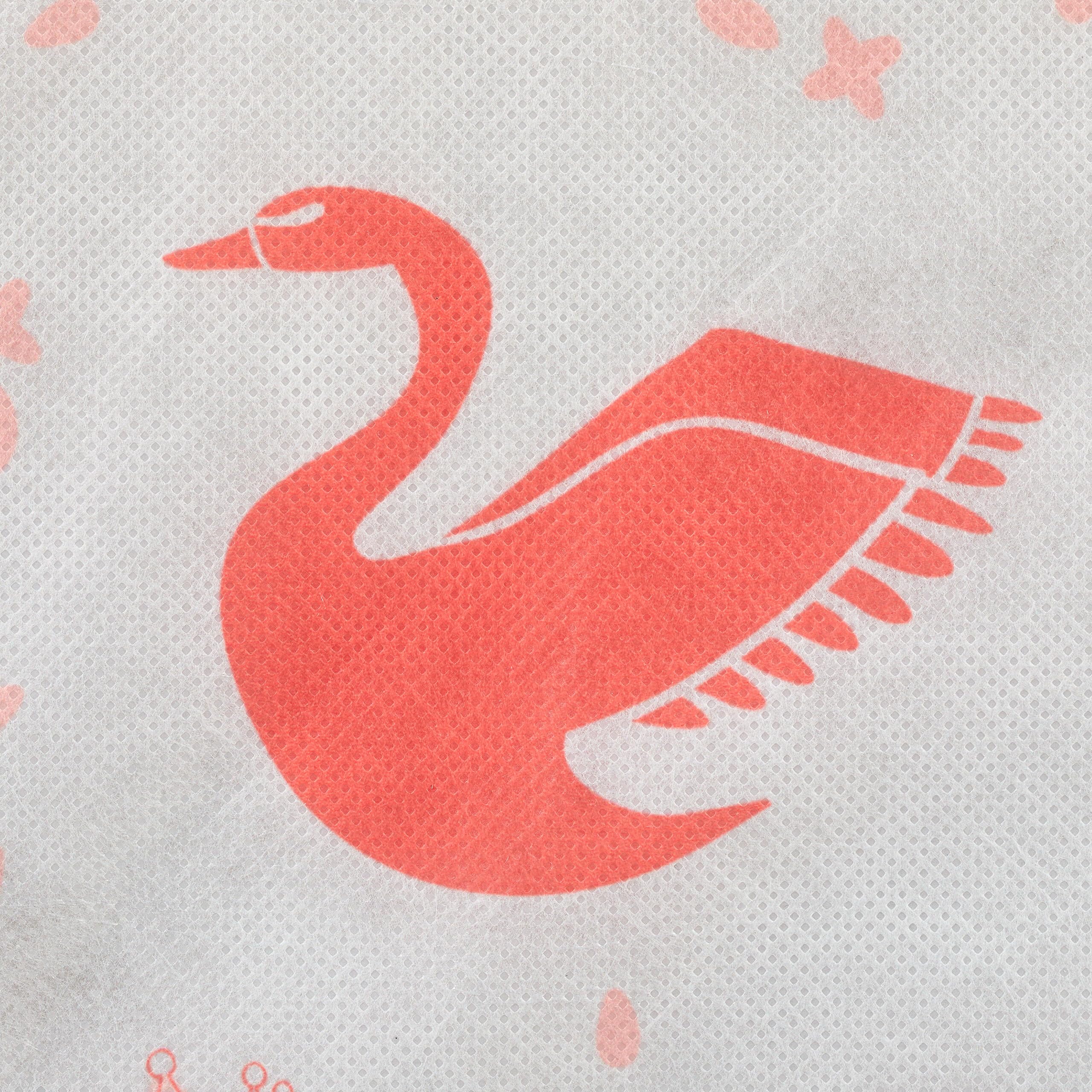 Relaxdays Scaffale per Giocattoli con 3 Scatole, Bambini Bambine Design Swan Princess HBT 89x27,5x30 cm, Bianco/Rosso