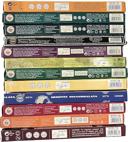 Miniatura 5 de Satya Juego de 12 piezas de incienso champán Super Hit sándalo sagrado pachulí puro rosa mística vainilla prana natural lavanda francesa opio jazmín