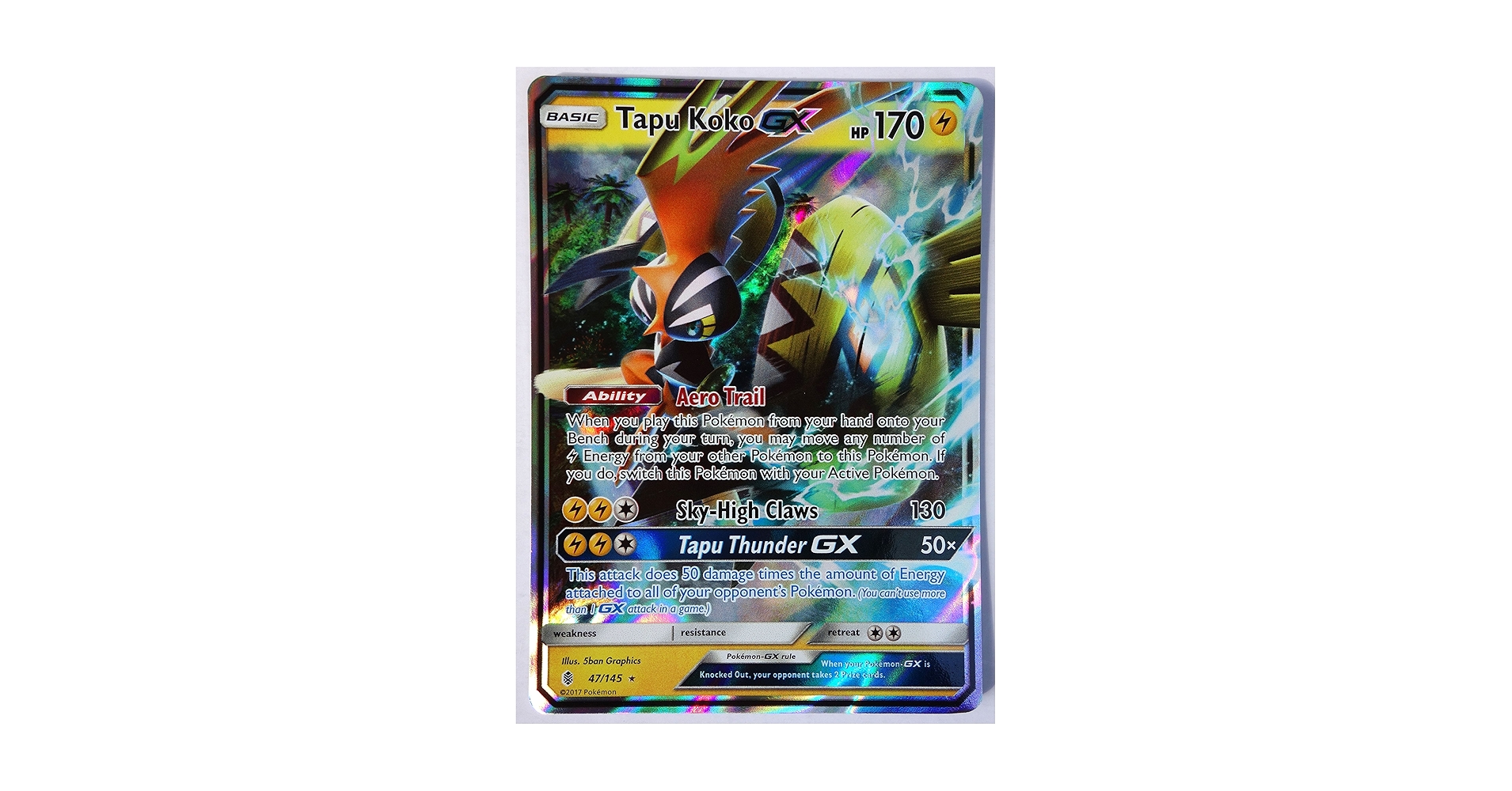 Amazon.com: Tapu Koko GX - 47/145 - Ultra Rare : Toys & Games