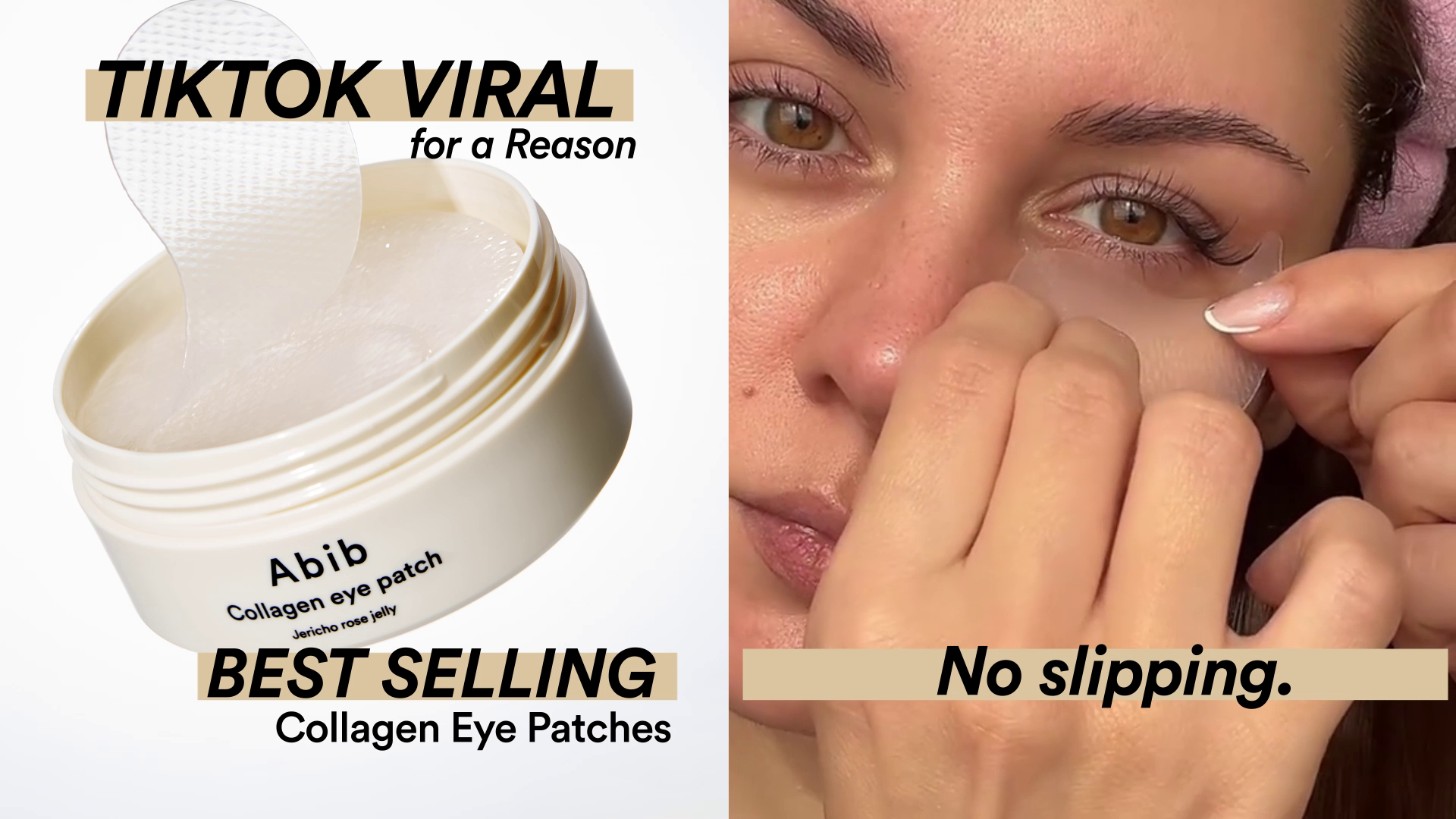 Amazon.com : Abib Vegan Collagen* Eye Patches for Wrinkles & Fine Line with  Jericho Rose Jelly & Peptide, 60 Count, Korean Skin Care : Beauty &  Personal Care