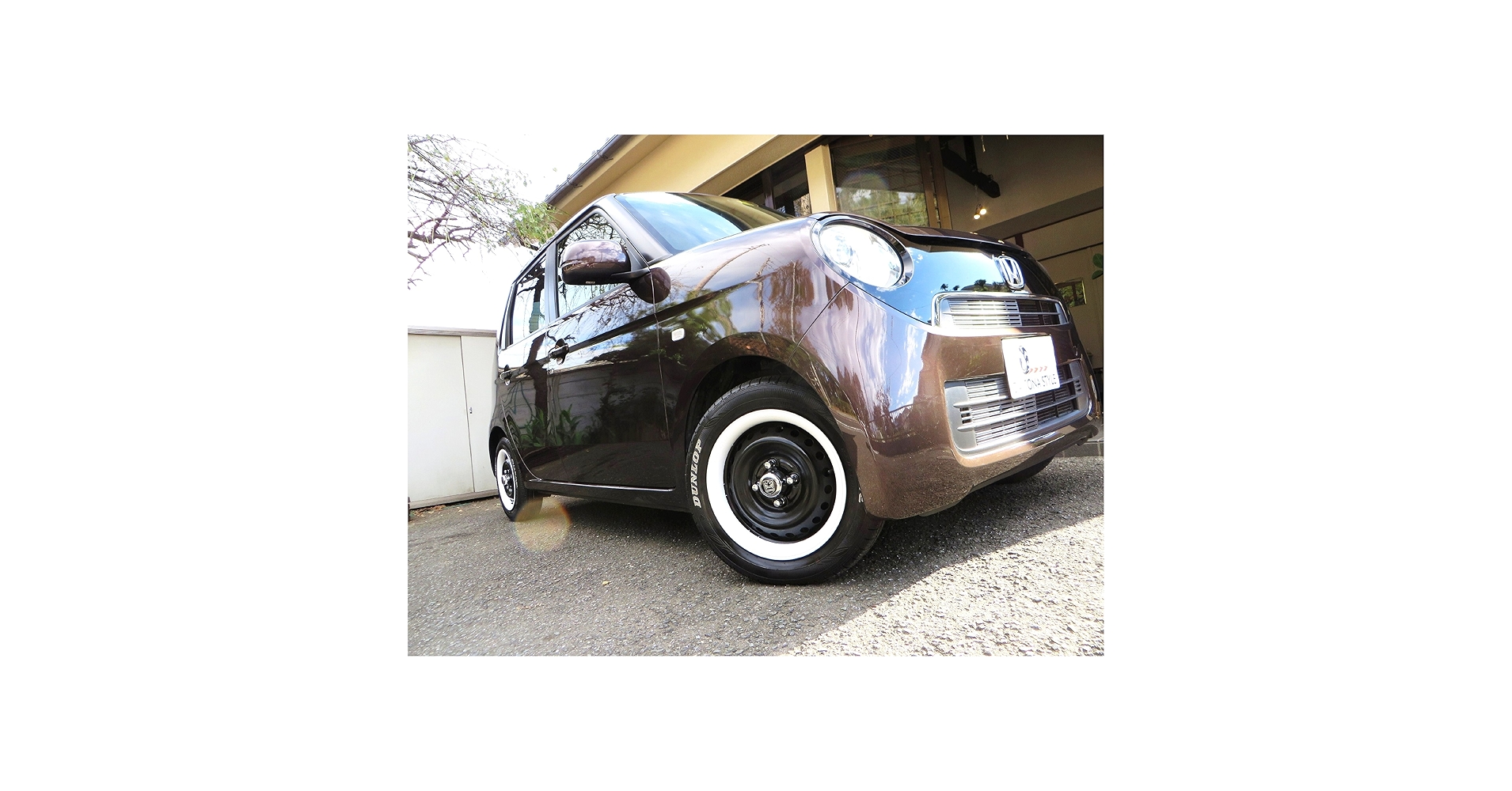 15インチ メッキキャップ付きホワイトリボン4本セット　ホンダ　USDM 5穴 cc-clwr15.jpg