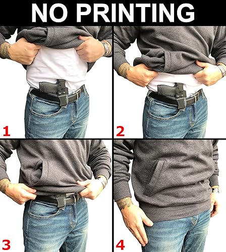 Miniatura 5 de Concealed Carrier TM IWB Holster Smith  Wesson MP Shield de 0354in40 SW - Veteran Owned Company - Funda de transporte oculta en la cintura interior