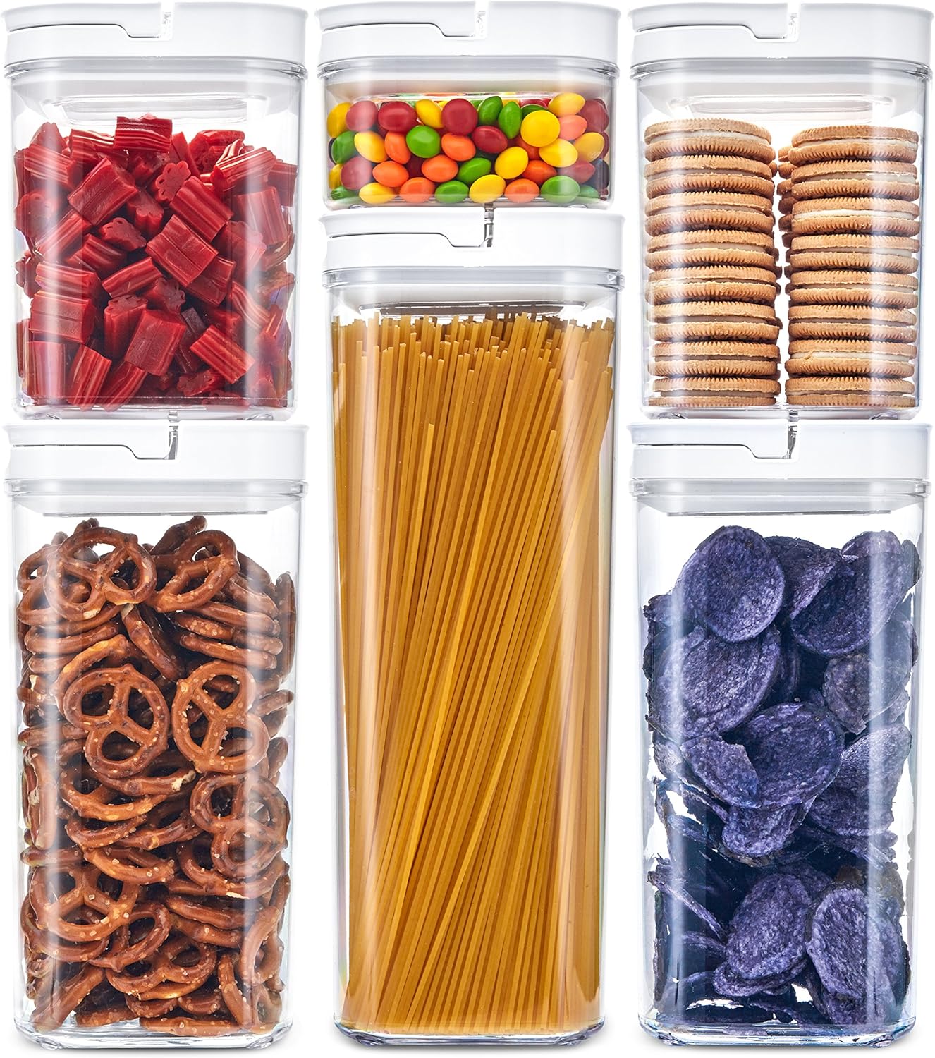 DuraHome FLiPLOCK Airtight Food Storage Containers 6 Piece Set BPA Free Durable