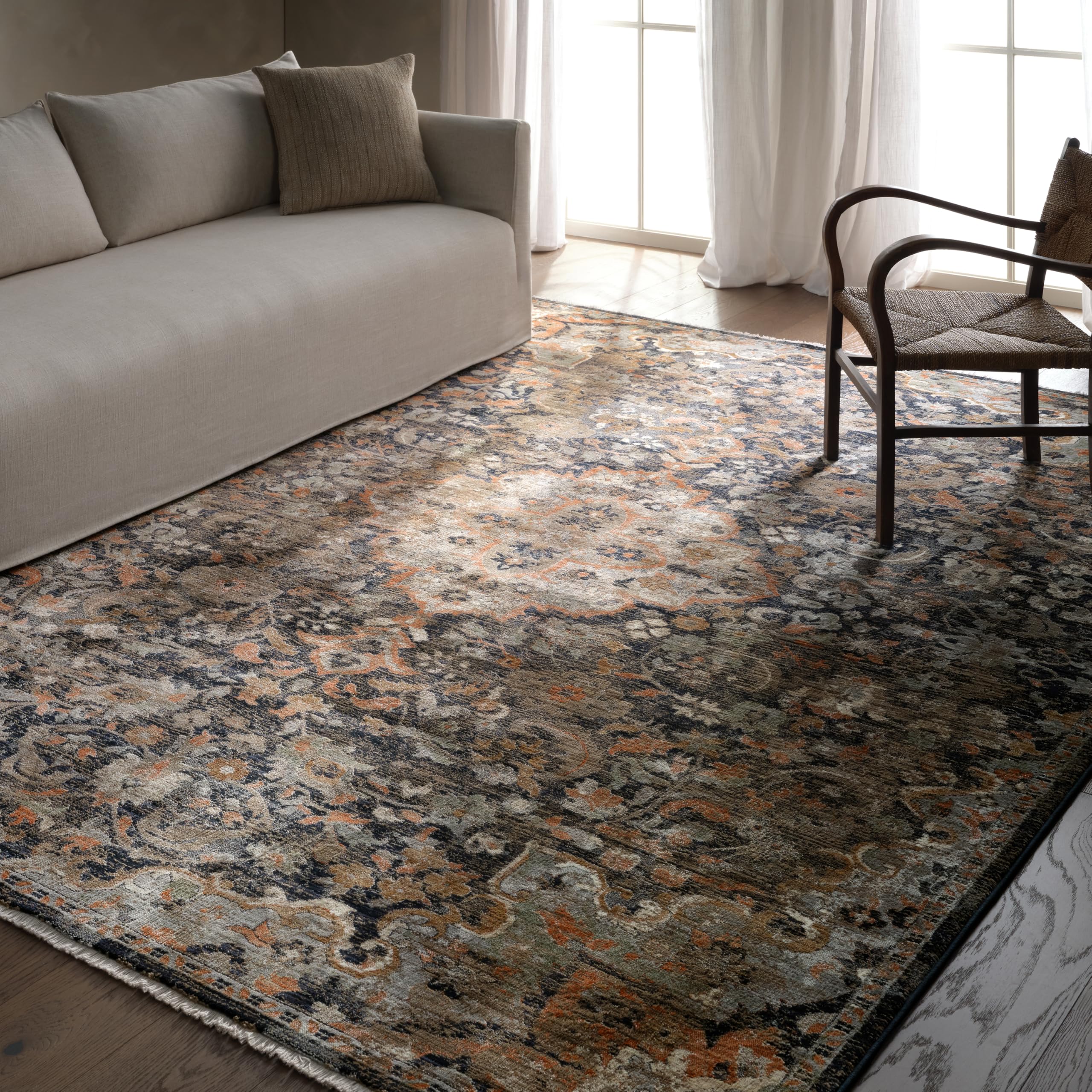 Jaipur Living Amena Medallion Navy/Gray Area Rug (8'X10'6")