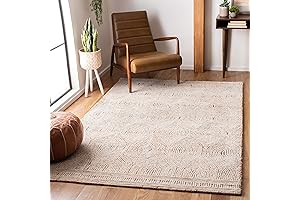 SAFAVIEH Handmade Abstract Wool Rug 3' x 5' - Eye-Catching Modern Ivory...