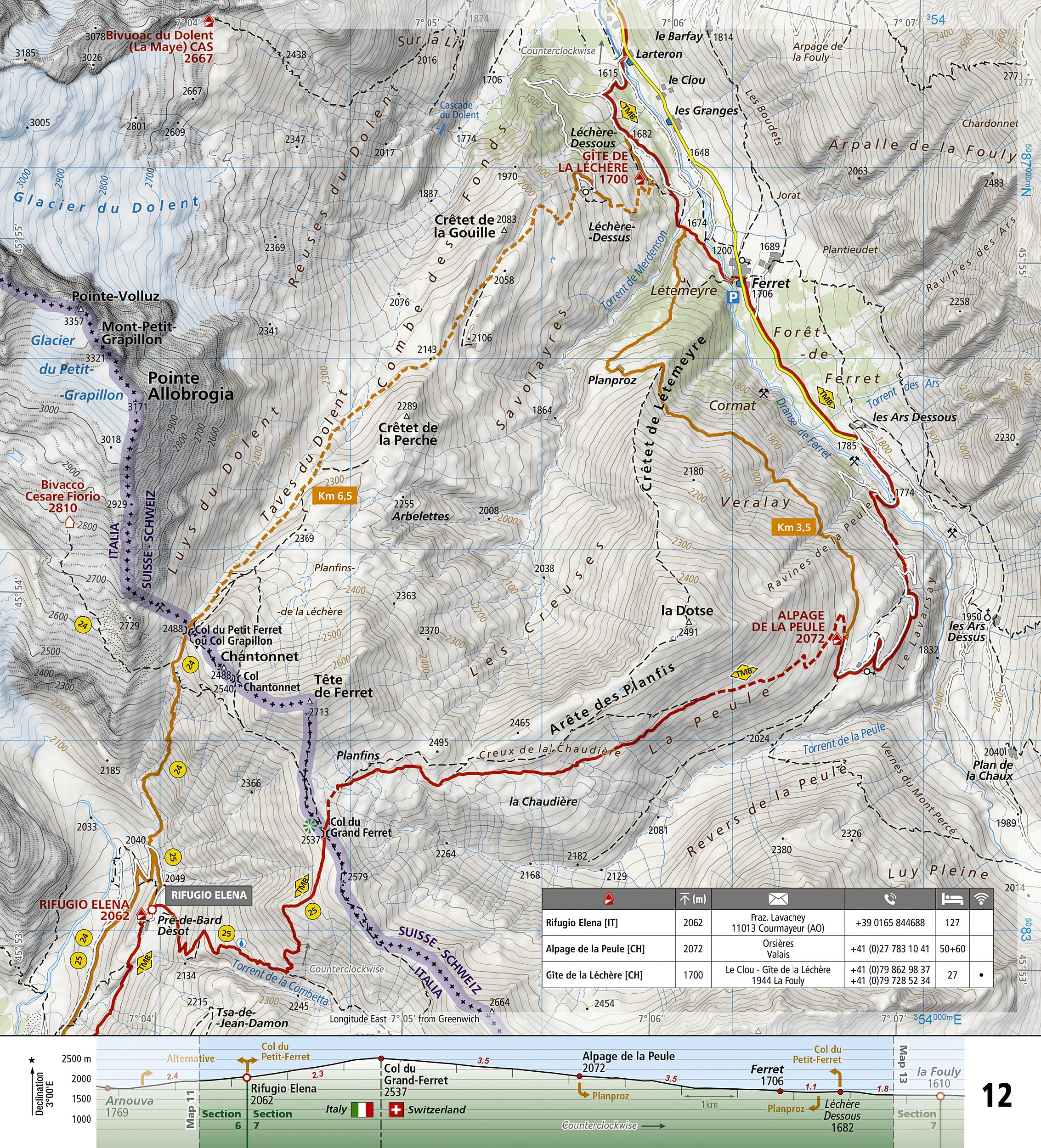 Tour du Mont Blanc Map (National Geographic Trails Illustrated Map, 4010) - Image 5