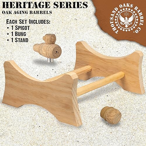 Miniatura 9 de Heritage Barrel Series Accesorios, soporte, Bung y espita para 2.5 galones (10 litros)