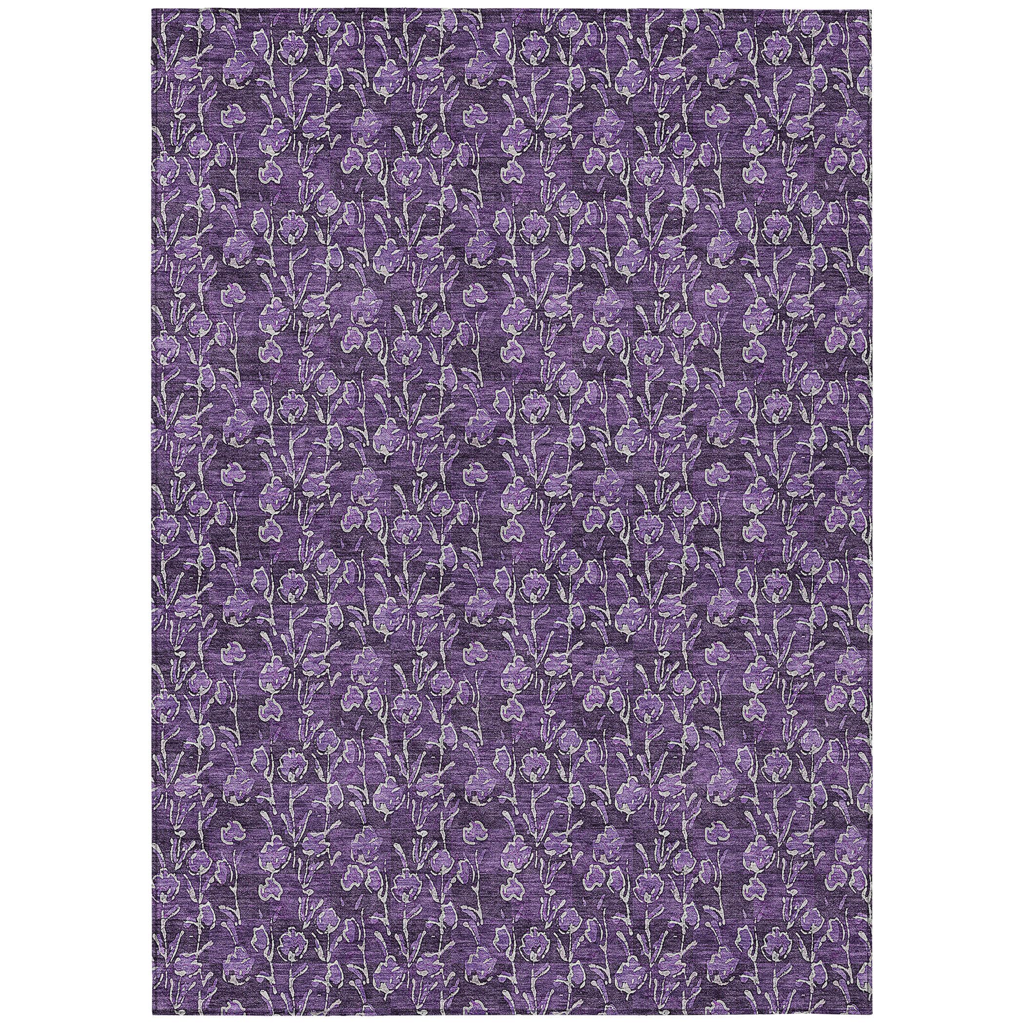 Addison Rugs Chantille ACN692 Purple 2'6" x 3'10" Indoor Outdoor Area Rug, Easy Clean, Machine Washable, Non Shedding, Bedroom, Entry, Living Room,
