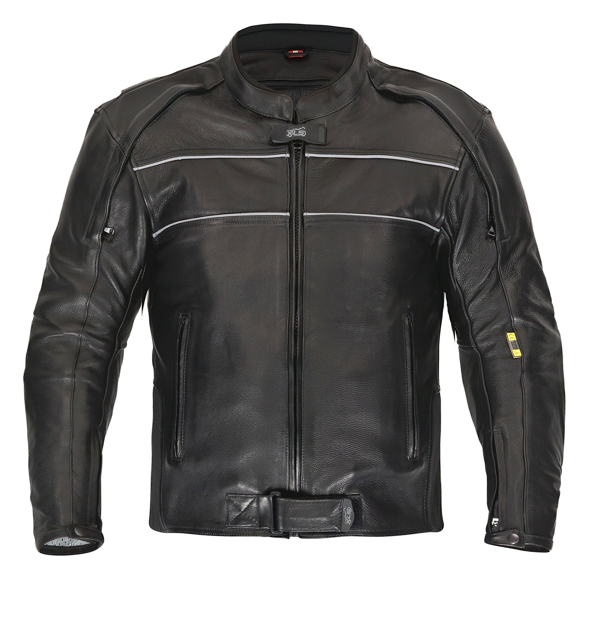 XLS Męska kurtka motocyklowa, skórzana kurtka w stylu retro, prawdziwa skóra, kurtka motocyklowa, czarna