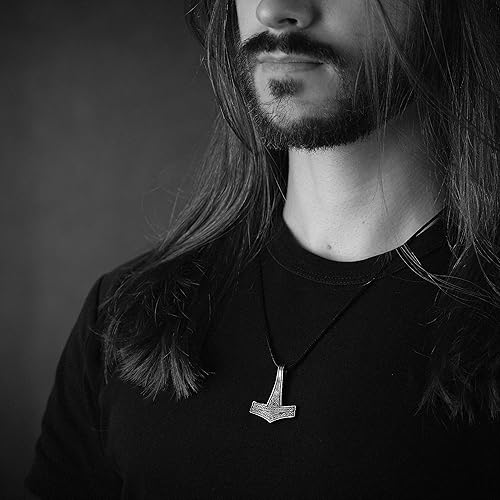 Miniatura 132 de Baldur Jewelry - Collar de martillo Thors Mjölnir - Colgante de martillo de Thor nórdico vikingo joyería vikingo - Collar Thor - Regalos Thor