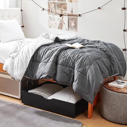 Miniatura 5 de The Storage MAX - Organizador de madera para debajo de la cama con ruedas, color negro