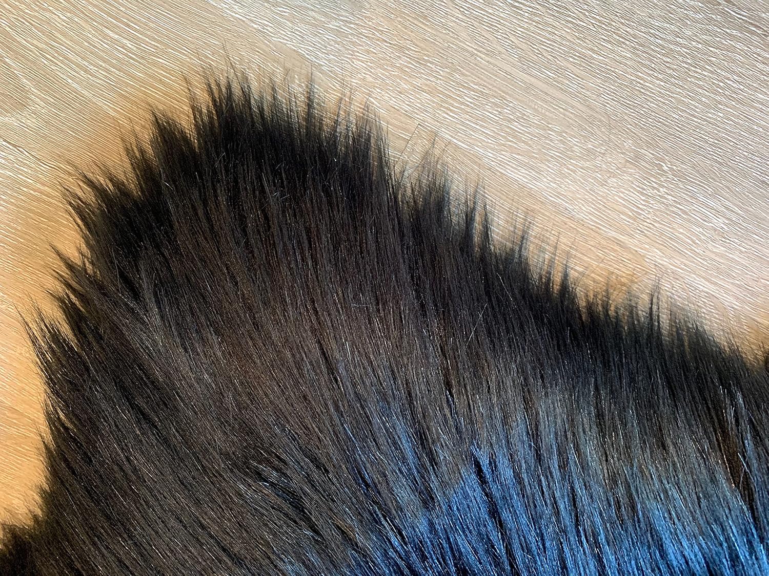 LAMBZY Faux Sheepskin Super Soft Hypoallergenic Silky Shag Bear Rug for Living Room, Kids Room, Sofa (4'x6', Black)