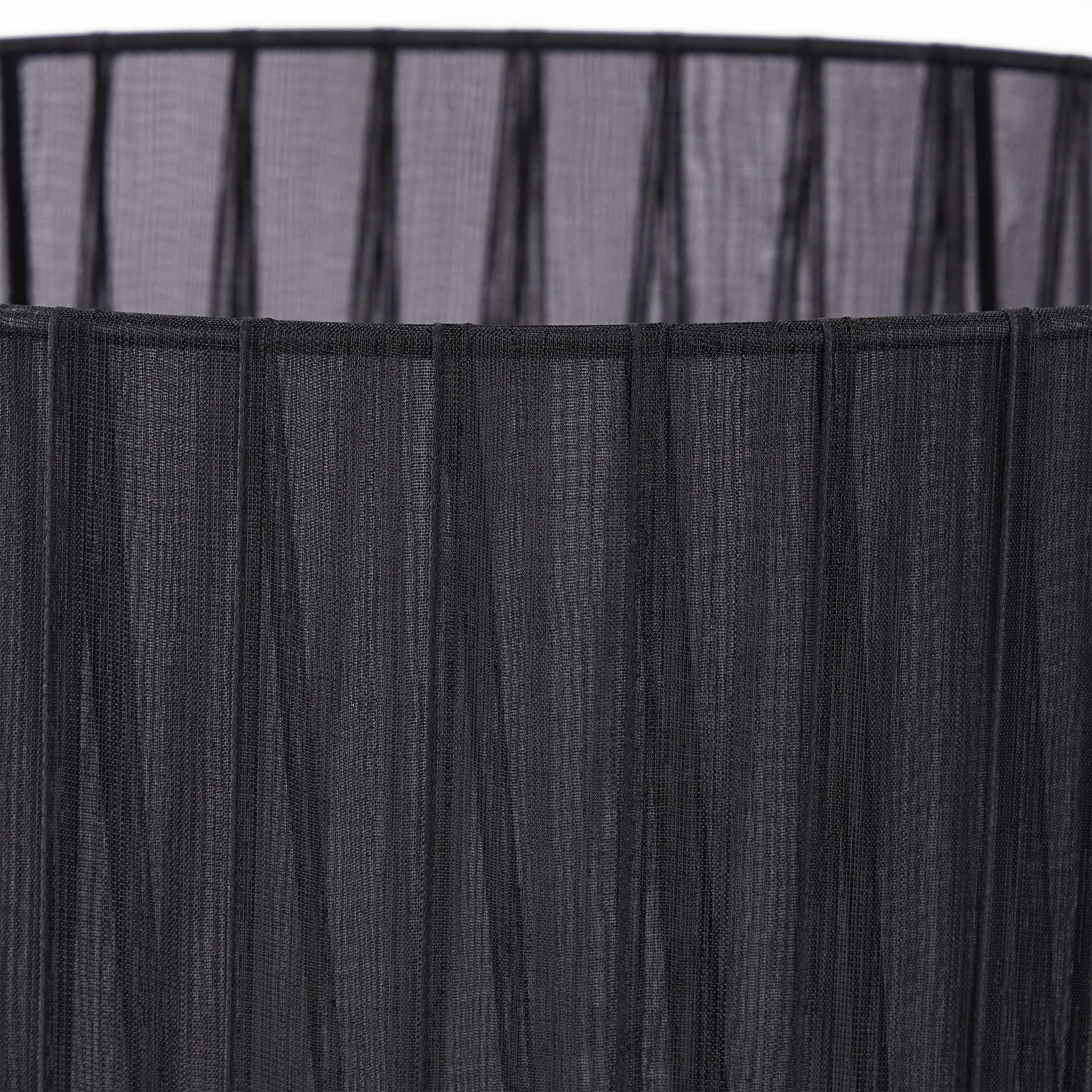 Relaxdays Lampada da Tavolo, Abat-Jour dal Design in Cristallo, H x D: 54 x 29,5 cm, Attacco E27, con Paralume, Nero