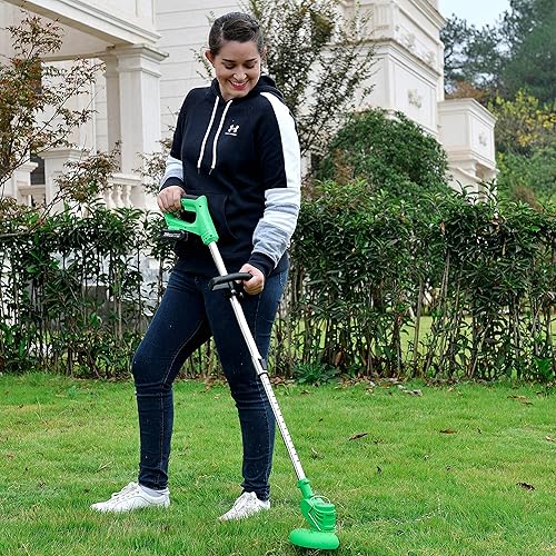 Miniatura 6 de Weed Wacker - Cortador de cepillo eléctrico inalámbrico de 52 pulgadas, recortador de césped ligero sin aguijones, alimentado por pilas, 8