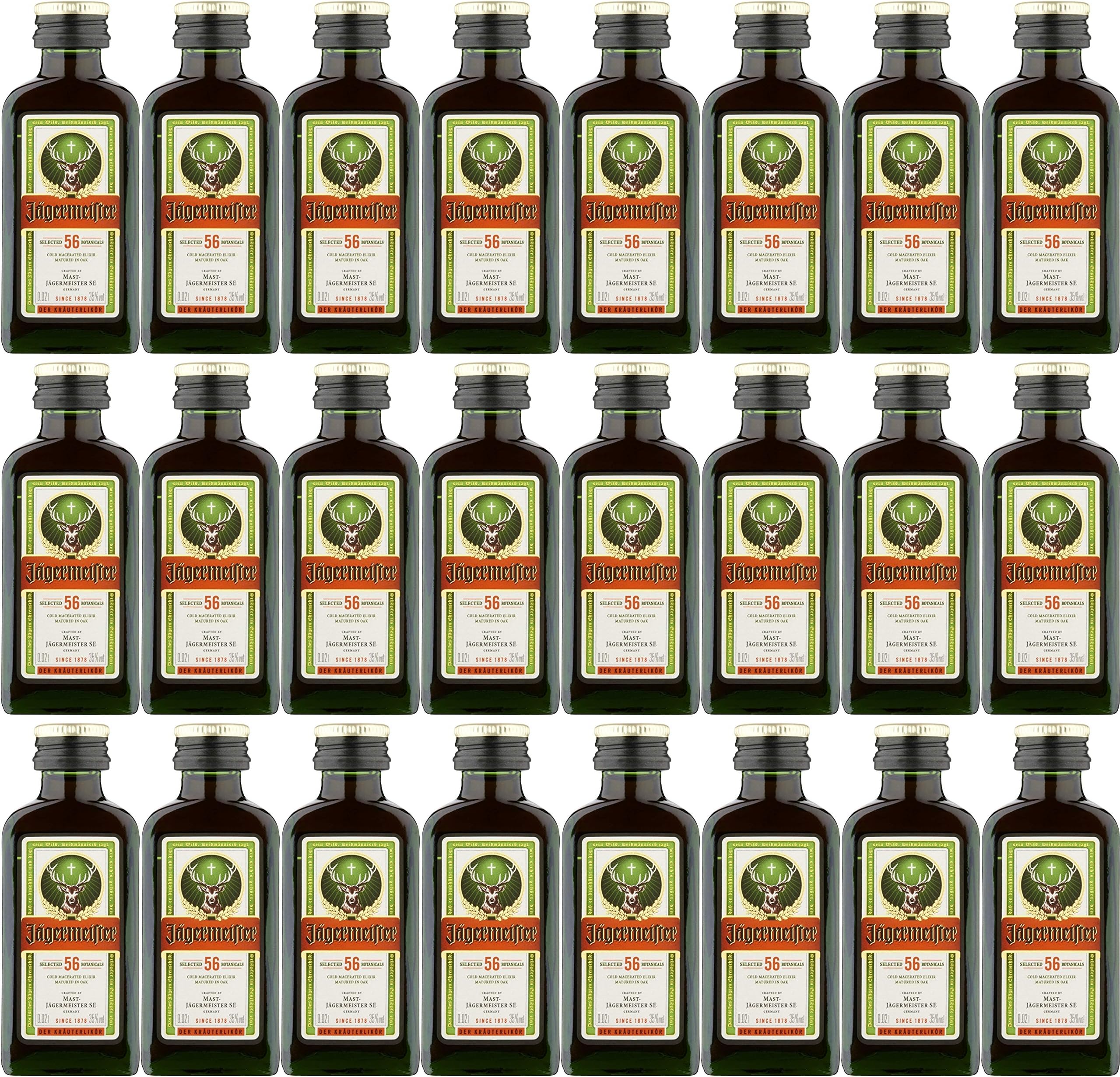Jagermeister herbal liqueurs Miniature / 35% / 24x2cl / 2cl