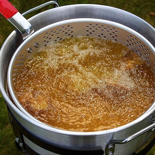 Miniatura 3 de Chard FBA12, olla de aluminio con cesta coladora, 10.5 cuartos de galón, gris