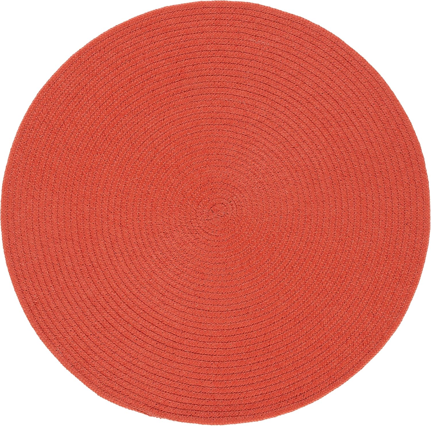 SAFAVIEH Braided Collection Area Rug 4' Round, Rust, Handmade Country Farmhouse