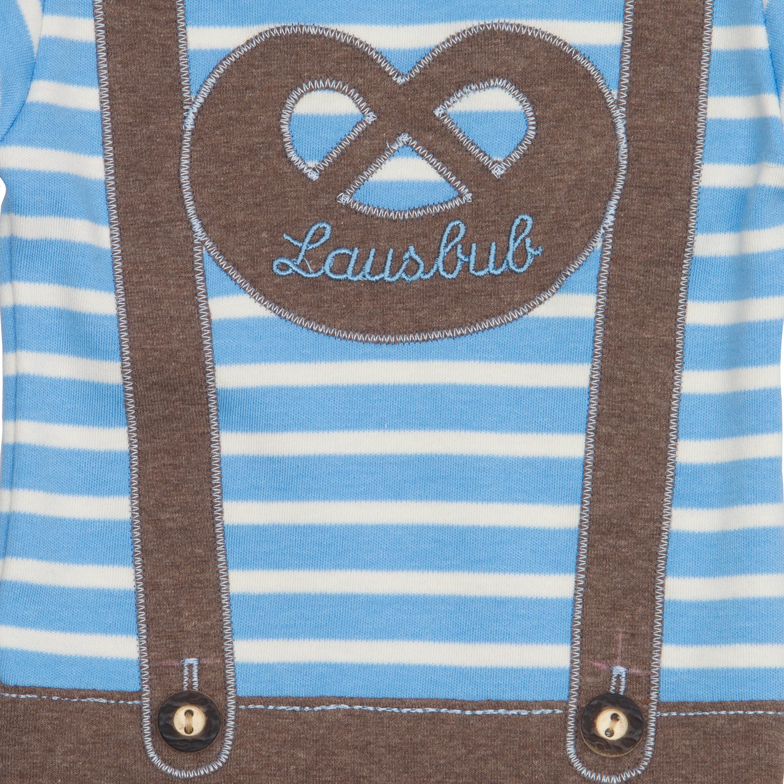 P.Eisenherz Body mit kurzem Arm Lederhose hellblau/weiß