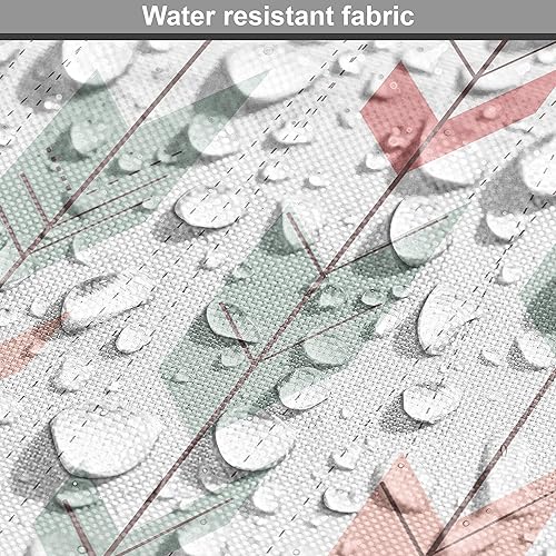 Miniatura 16 de Lunarable - Tela para amantes de perros de The Yard, patrón divertido de animales de dibujos animados en posiciones caprichosas estirando y Beige y