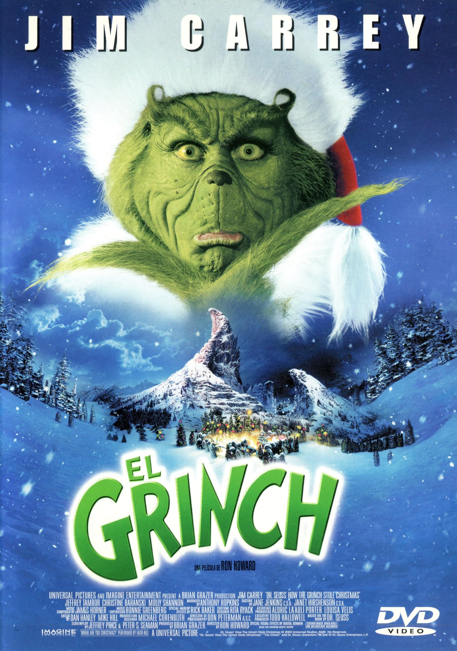 DVD El Grinch película de animación infantil para cine en casa
