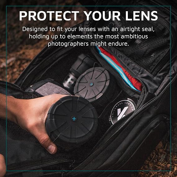 KUVRD - Universal Lens Cap, Version 1 - Fits 99% DSLR Lenses, Element Proof, Lifetime Coverage, 2-Pack