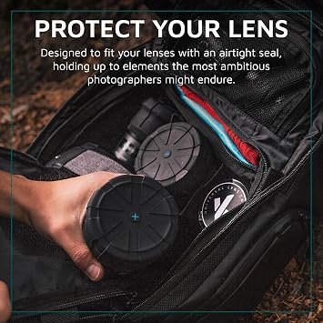 KUVRD - Universal Lens Cap, Version 1 - Fits 99% DSLR Lenses, Element Proof, Lifetime Coverage, 2-Pack