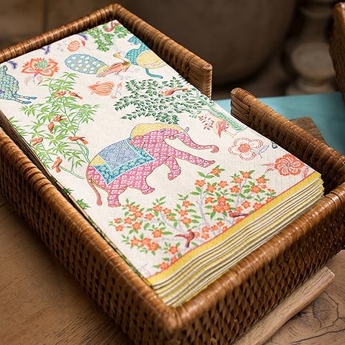 Miniatura 6 de Caspari - Servilletero de ratán color marrón oscuro 1 unidad