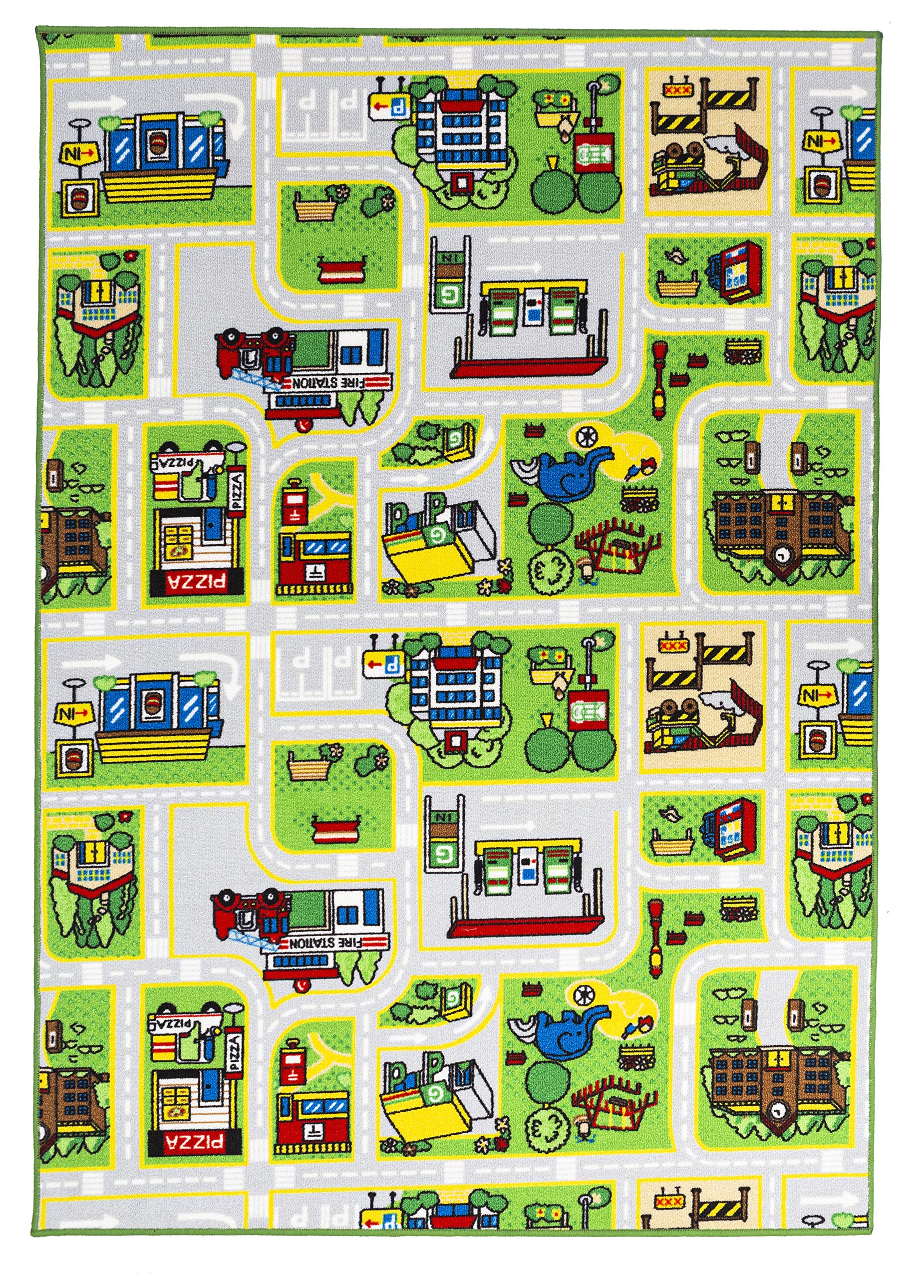 Home Must Haves Alphabet Educational/Road Map Reversible Fun Kids Area Rug (5'1
