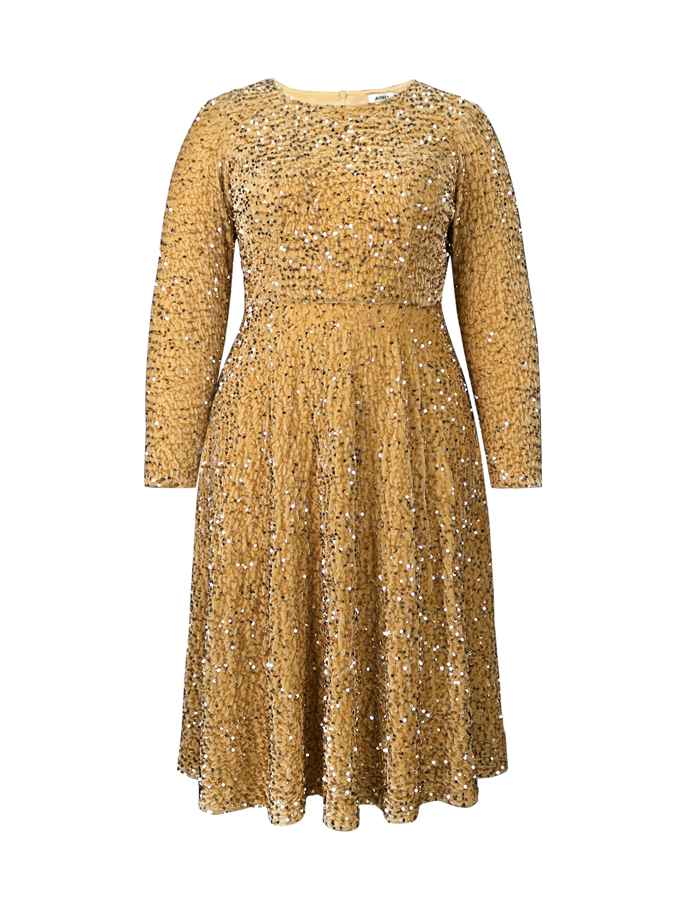 slim fit dress slacks Gold sequins V neck long sleeves full length mermaid fit and flare for –  Anna's Couture Dresses