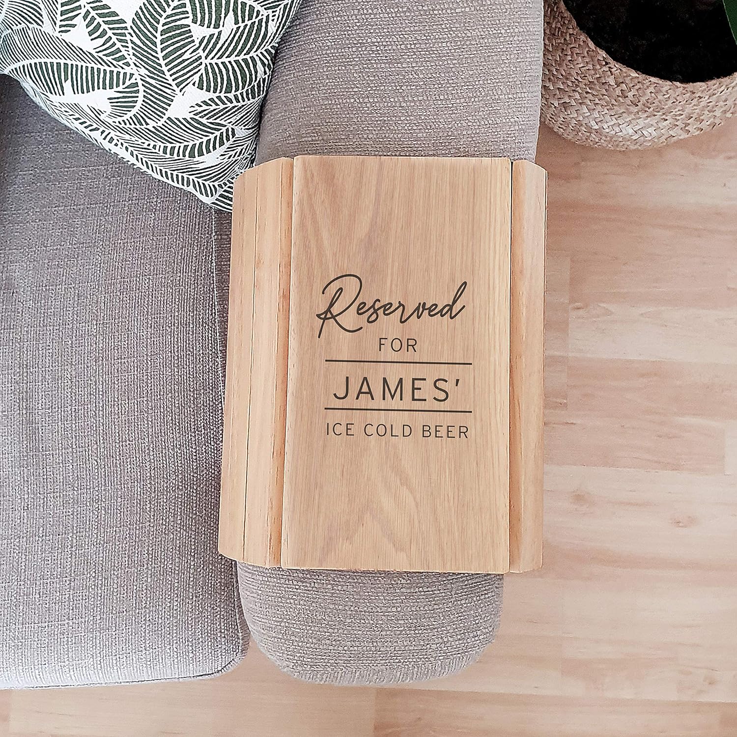 Always Present Personalised Classic Wooden Sofa Tray Amazon.co.uk Home & Kitchen