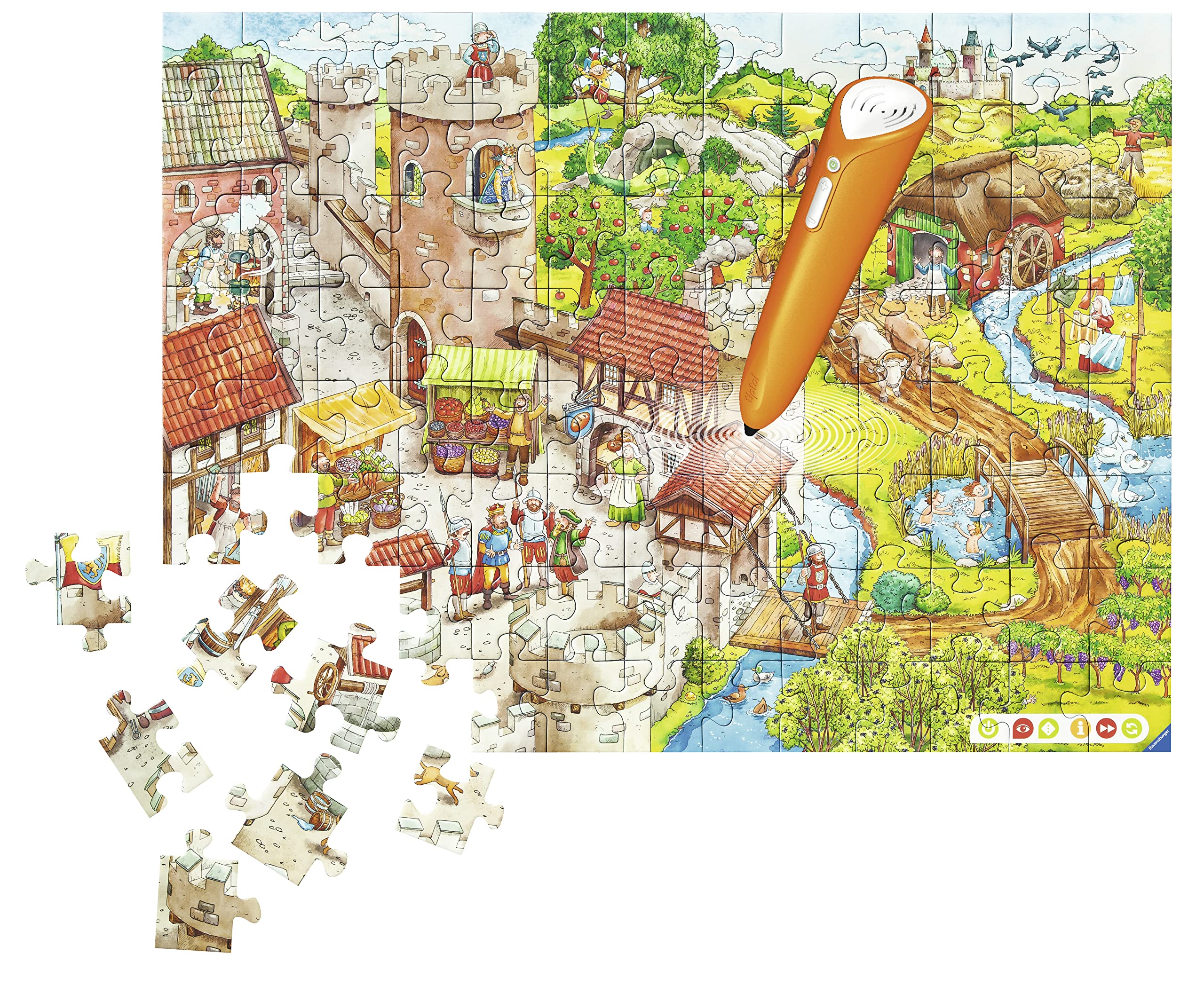 Ravensburger 00516 - tiptoi Puzzeln, Entdecken, Erleben: Die Ritterburg
